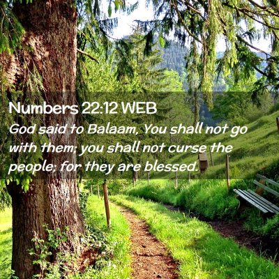 Picture 02 - Numbers 22:12 WEB - God said to Balaam, You shall not go with them; - Bible Verse Picture