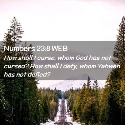 Picture 02 - Numbers 23:8 WEB - How shall I curse, whom God has not cursed? How - Bible Verse Picture