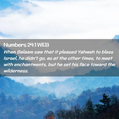 Picture 02 - Numbers 24:1 WEB - When Balaam saw that it pleased Yahweh to bless - Bible Verse Picture