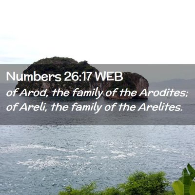 Picture 02 - Numbers 26:17 WEB - of Arod, the family of the Arodites; of Areli, - Bible Verse Picture