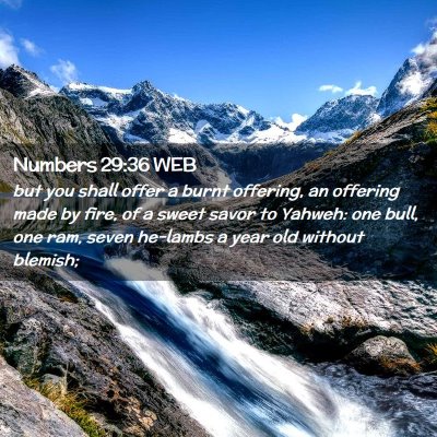 Picture 02 - Numbers 29:36 WEB - but you shall offer a burnt offering, an offering - Bible Verse Picture