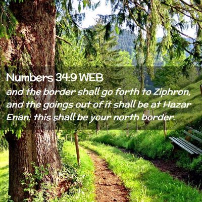 Picture 02 - Numbers 34:9 WEB - and the border shall go forth to Ziphron, and the - Bible Verse Picture