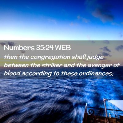 Picture 02 - Numbers 35:24 WEB - then the congregation shall judge between the - Bible Verse Picture