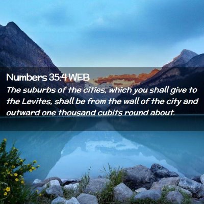 Picture 02 - Numbers 35:4 WEB - The suburbs of the cities, which you shall give - Bible Verse Picture