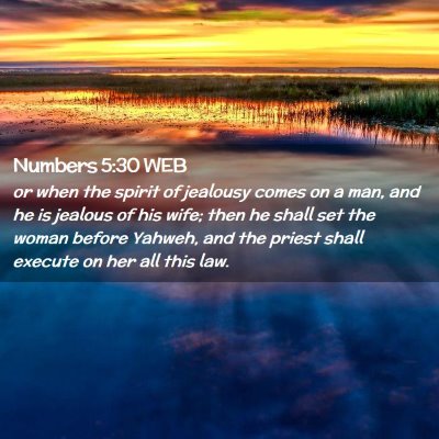 Picture 02 - Numbers 5:30 WEB - or when the spirit of jealousy comes on a man, - Bible Verse Picture