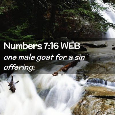 Picture 02 - Numbers 7:16 WEB - one male goat for a sin - Bible Verse Picture