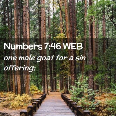 Picture 02 - Numbers 7:46 WEB - one male goat for a sin - Bible Verse Picture