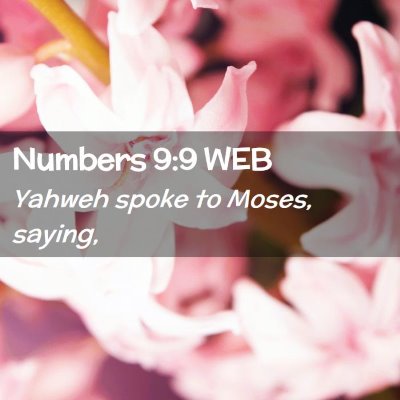 Picture 02 - Numbers 9:9 WEB - Yahweh spoke to Moses, - Bible Verse Picture