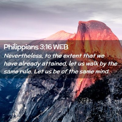 Picture 02 - Philippians 3:16 WEB - Nevertheless, to the extent that we have already - Bible Verse Picture