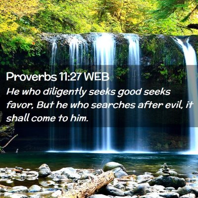 Picture 02 - Proverbs 11:27 WEB - He who diligently seeks good seeks favor, But he - Bible Verse Picture