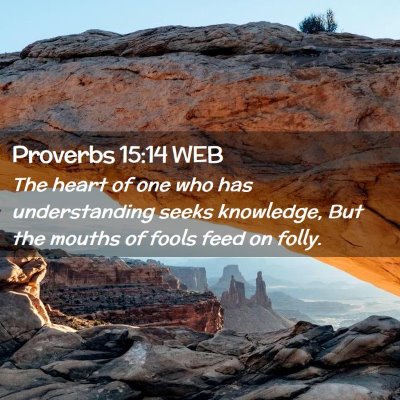 Picture 02 - Proverbs 15:14 WEB - The heart of one who has understanding seeks - Bible Verse Picture