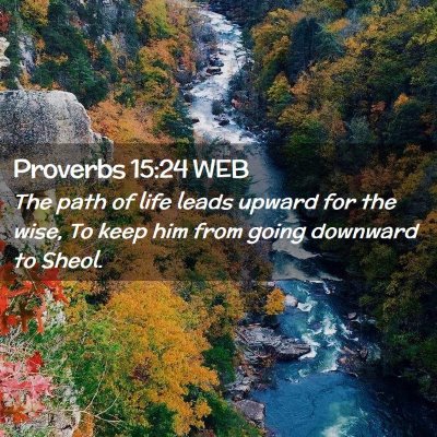 Picture 02 - Proverbs 15:24 WEB - The path of life leads upward for the wise, To - Bible Verse Picture