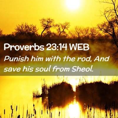 Picture 02 - Proverbs 23:14 WEB - Punish him with the rod, And save his soul from - Bible Verse Picture