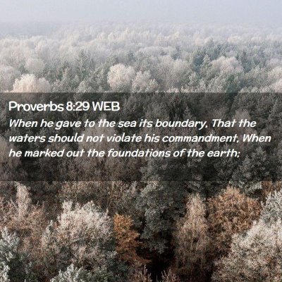 Picture 02 - Proverbs 8:29 WEB - When he gave to the sea its boundary, That the - Bible Verse Picture