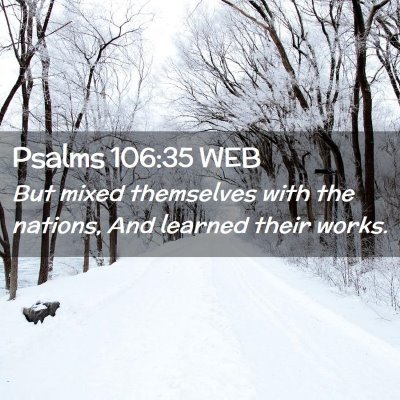 Picture 02 - Psalms 106:35 WEB - But mixed themselves with the nations, And - Bible Verse Picture