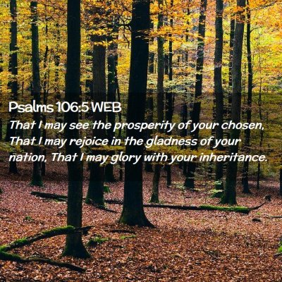 Picture 02 - Psalms 106:5 WEB - That I may see the prosperity of your chosen, - Bible Verse Picture