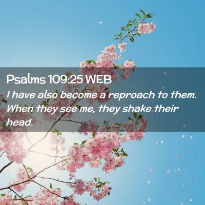 Picture 02 - Psalms 109:25 WEB - I have also become a reproach to them. When they - Bible Verse Picture