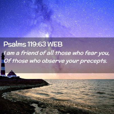 Picture 02 - Psalms 119:63 WEB - I am a friend of all those who fear you, Of those - Bible Verse Picture