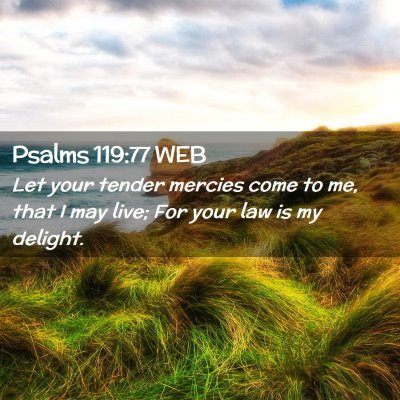 Picture 02 - Psalms 119:77 WEB - Let your tender mercies come to me, that I may - Bible Verse Picture