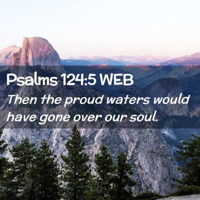 Picture 02 - Psalms 124:5 WEB - Then the proud waters would have gone over our - Bible Verse Picture
