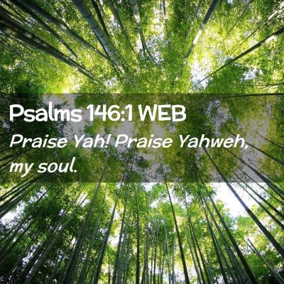 Picture 02 - Psalms 146:1 WEB - Praise Yah! Praise Yahweh, my - Bible Verse Picture