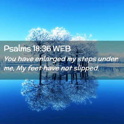 Picture 02 - Psalms 18:36 WEB - You have enlarged my steps under me, My feet have - Bible Verse Picture