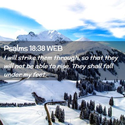 Picture 02 - Psalms 18:38 WEB - I will strike them through, so that they will not - Bible Verse Picture