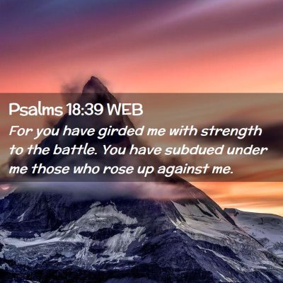 Picture 02 - Psalms 18:39 WEB - For you have girded me with strength to the - Bible Verse Picture