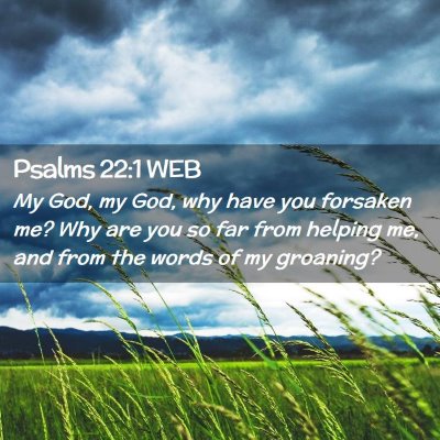 Picture 02 - Psalms 22:1 WEB - My God, my God, why have you forsaken me? Why are - Bible Verse Picture