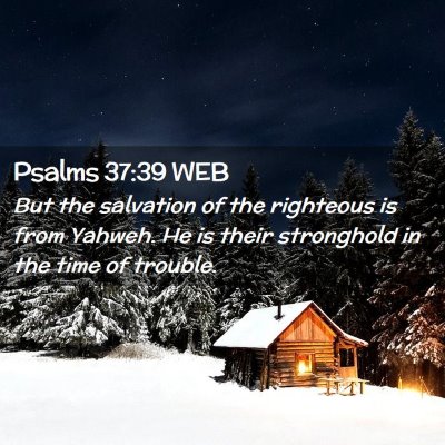 Picture 02 - Psalms 37:39 WEB - But the salvation of the righteous is from - Bible Verse Picture