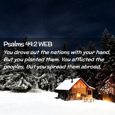 Picture 02 - Psalms 44:2 WEB - You drove out the nations with your hand, But you - Bible Verse Picture