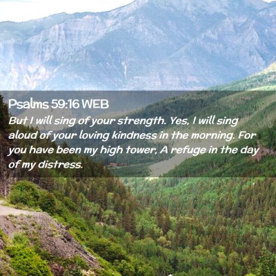 Picture 02 - Psalms 59:16 WEB - But I will sing of your strength. Yes, I will - Bible Verse Picture