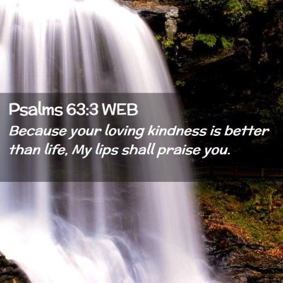 Picture 02 - Psalms 63:3 WEB - Because your loving kindness is better than life, - Bible Verse Picture