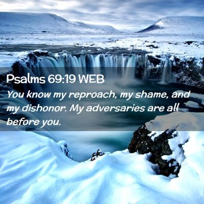 Picture 02 - Psalms 69:19 WEB - You know my reproach, my shame, and my dishonor. - Bible Verse Picture