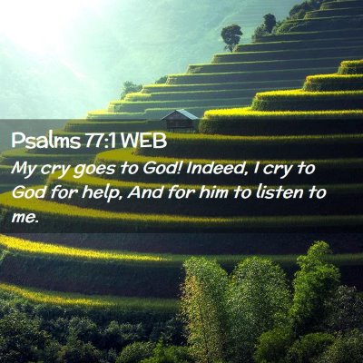 Picture 02 - Psalms 77:1 WEB - My cry goes to God! Indeed, I cry to God for - Bible Verse Picture