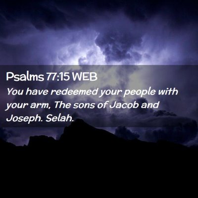 Picture 02 - Psalms 77:15 WEB - You have redeemed your people with your arm, The - Bible Verse Picture