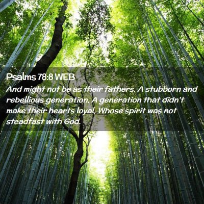Picture 02 - Psalms 78:8 WEB - And might not be as their fathers, A stubborn and - Bible Verse Picture