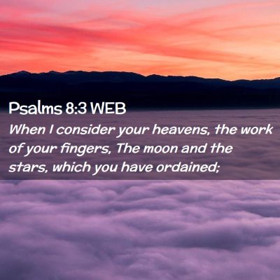 Picture 02 - Psalms 8:3 WEB - When I consider your heavens, the work of your - Bible Verse Picture