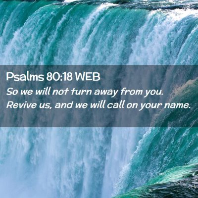 Picture 02 - Psalms 80:18 WEB - So we will not turn away from you. Revive us, and - Bible Verse Picture
