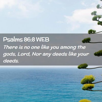 Picture 02 - Psalms 86:8 WEB - There is no one like you among the gods, Lord, - Bible Verse Picture