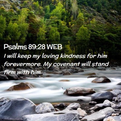 Picture 02 - Psalms 89:28 WEB - I will keep my loving kindness for him - Bible Verse Picture