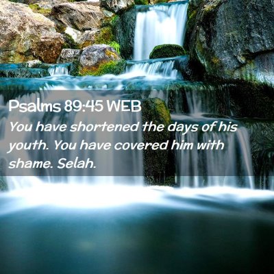 Picture 02 - Psalms 89:45 WEB - You have shortened the days of his youth. You - Bible Verse Picture