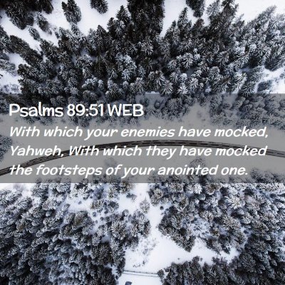 Picture 02 - Psalms 89:51 WEB - With which your enemies have mocked, Yahweh, With - Bible Verse Picture