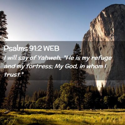 Picture 02 - Psalms 91:2 WEB - I will say of Yahweh, 
