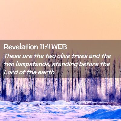Picture 02 - Revelation 11:4 WEB - These are the two olive trees and the two - Bible Verse Picture