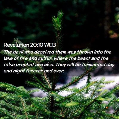 Picture 02 - Revelation 20:10 WEB - The devil who deceived them was thrown into the - Bible Verse Picture