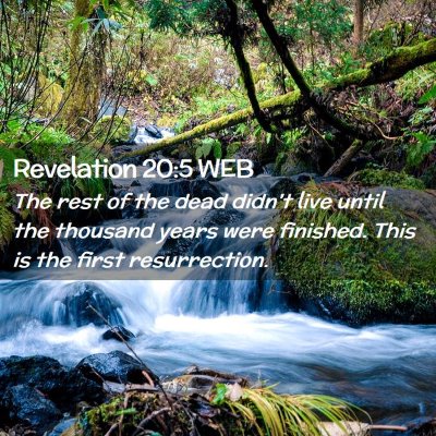 Picture 02 - Revelation 20:5 WEB - The rest of the dead didn't live until the - Bible Verse Picture