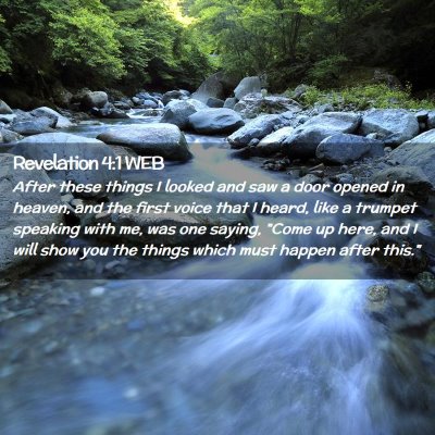 Picture 02 - Revelation 4:1 WEB - After these things I looked and saw a door opened - Bible Verse Picture