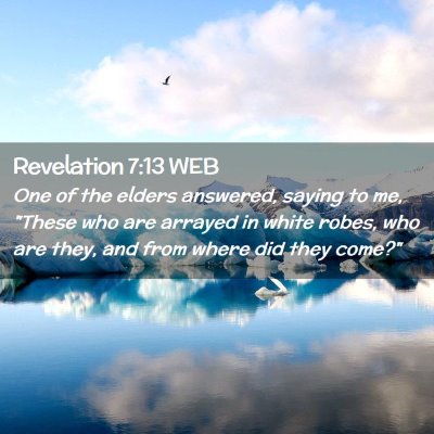 Picture 02 - Revelation 7:13 WEB - One of the elders answered, saying to me, 