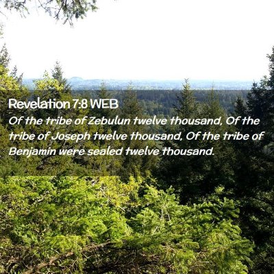 Picture 02 - Revelation 7:8 WEB - Of the tribe of Zebulun twelve thousand, Of the - Bible Verse Picture